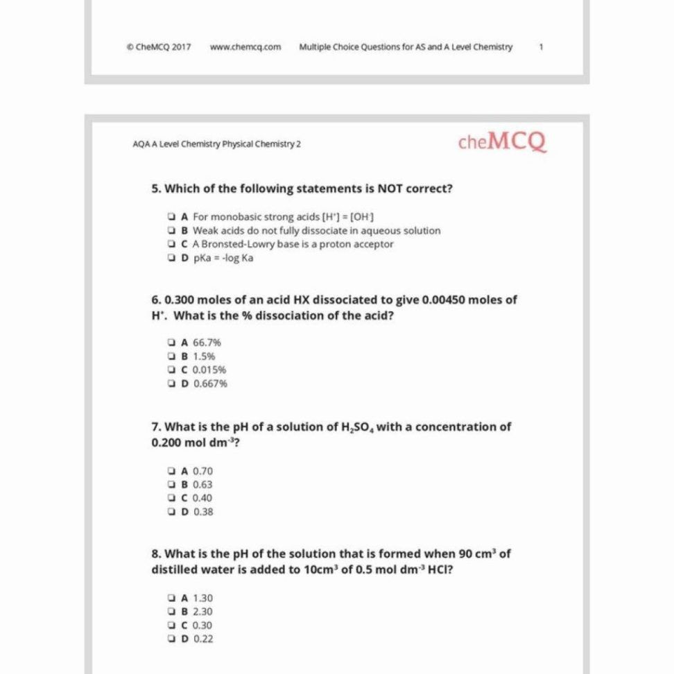 Acid And Base Worksheet Answers