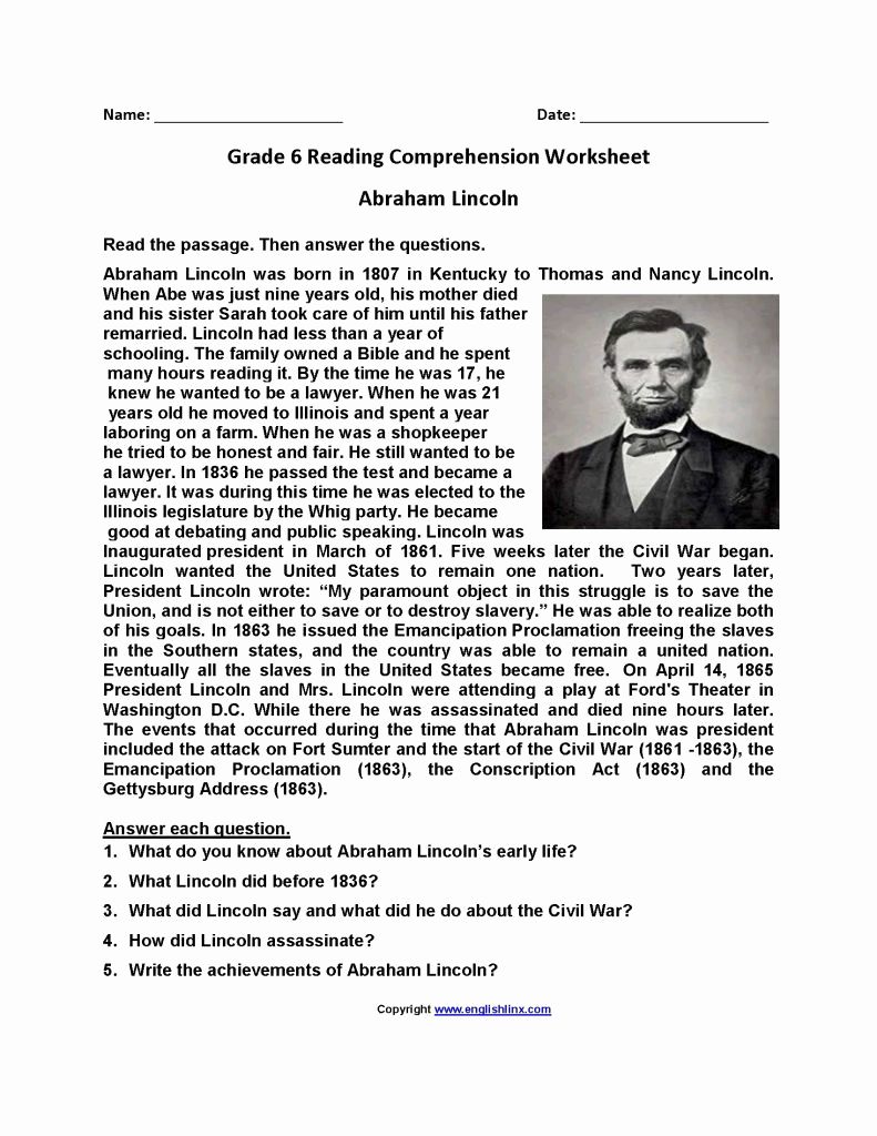 american civil war reading comprehension worksheet answers