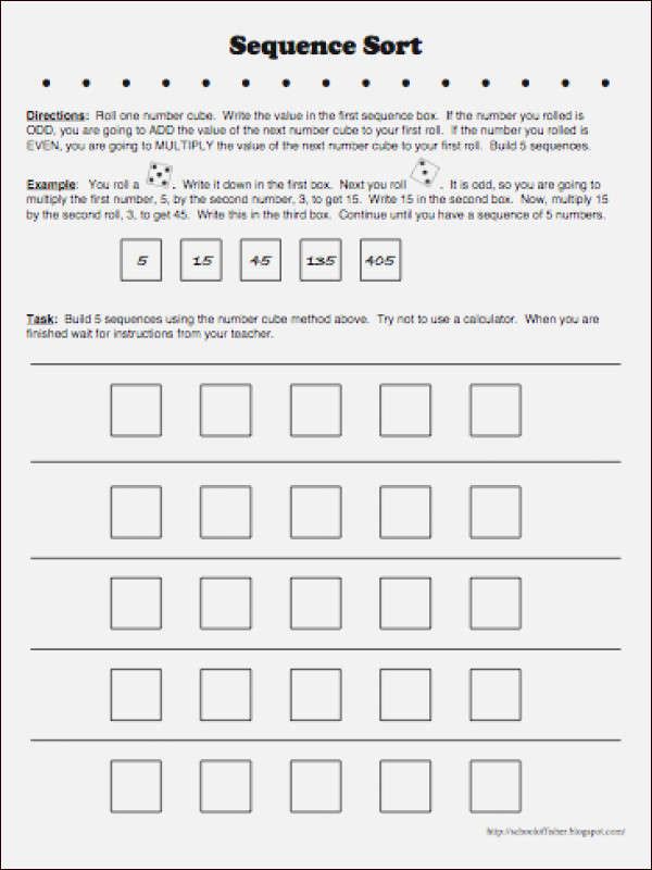 Arithmetic And Geometric Sequences Worksheet