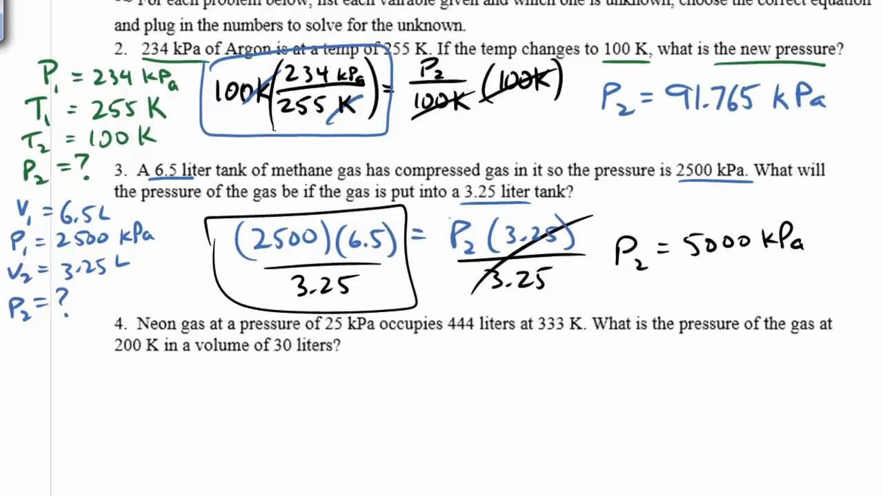 Ideal Gas Law Problems Worksheet Switchconf – expandingme