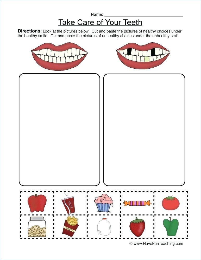 elementary health worksheets