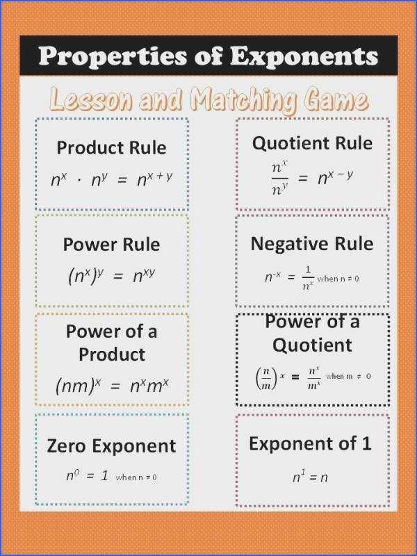 exponent worksheet answers