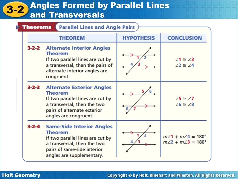 Geometry Parallel Lines and Transversals Worksheet Answers