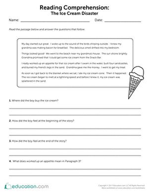 grade 3 reading comprehension worksheets pdf