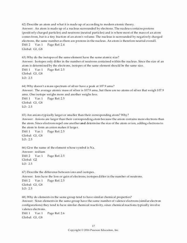 Isotopes Worksheet Answer Key