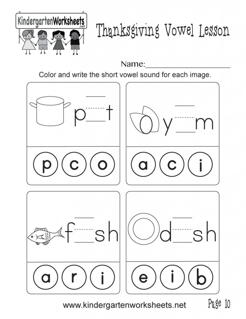 Collection of Short Kindergarten Vowels Worksheets For Preschoolers Freebie Packet No Prep