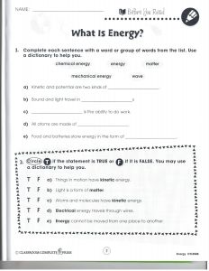 Matter and Energy Worksheet Answers Also Kinetic and Potential Energy Worksheet with Answers