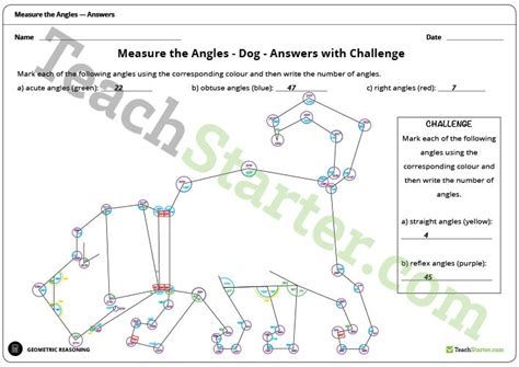 Measuring Angles Worksheet Answers Super Teacher Worksheets