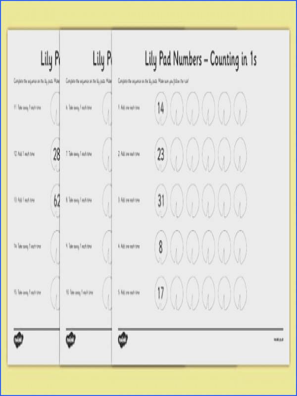 Lily Pad Counting in es Worksheet Activity Sheet Pack worksheet