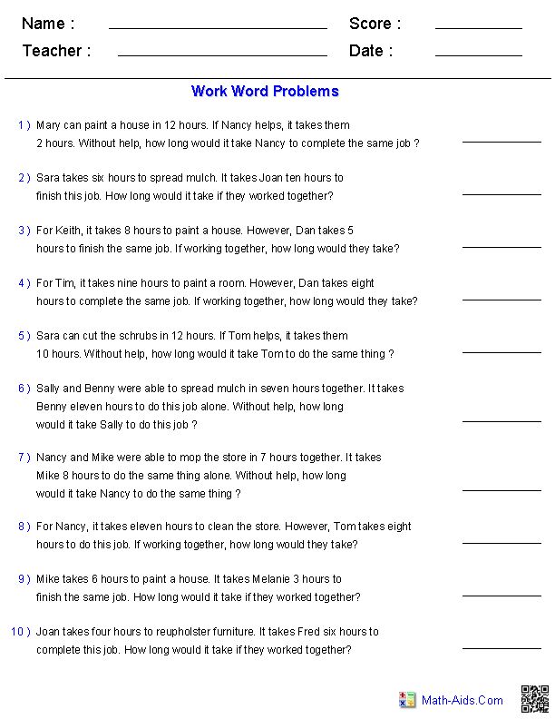 Inequalities Worksheet With Answers