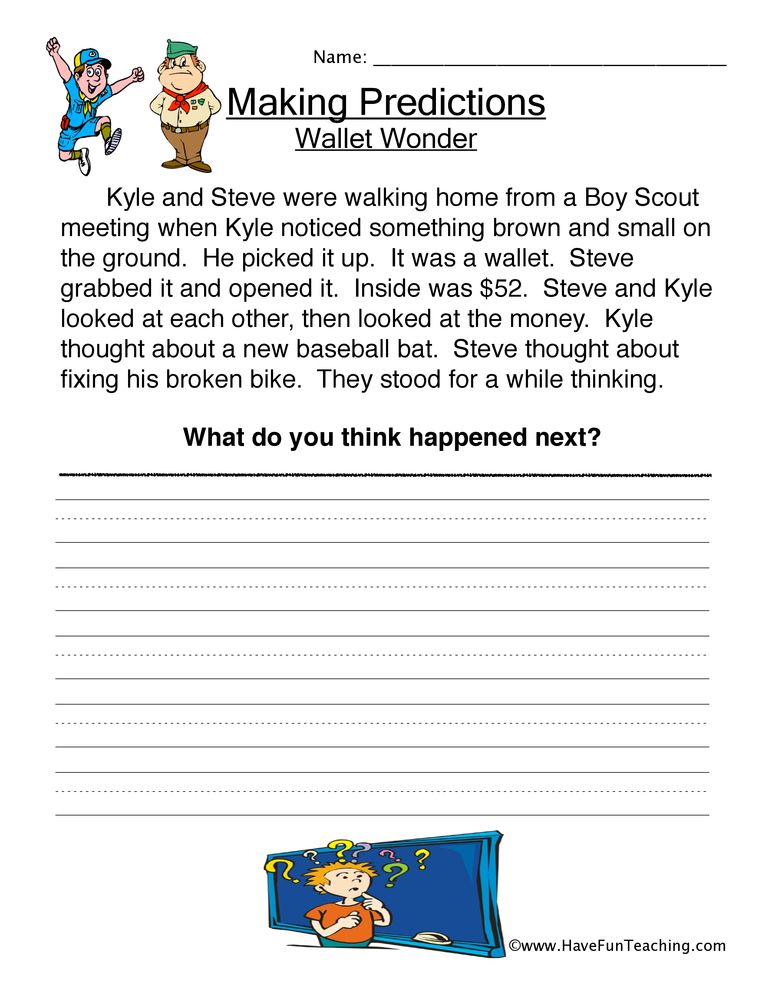 Predictions Worksheet
