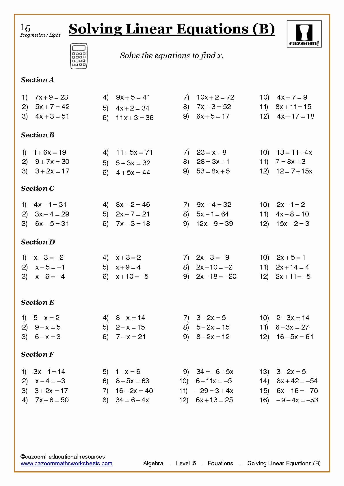 Word Equations Worksheet