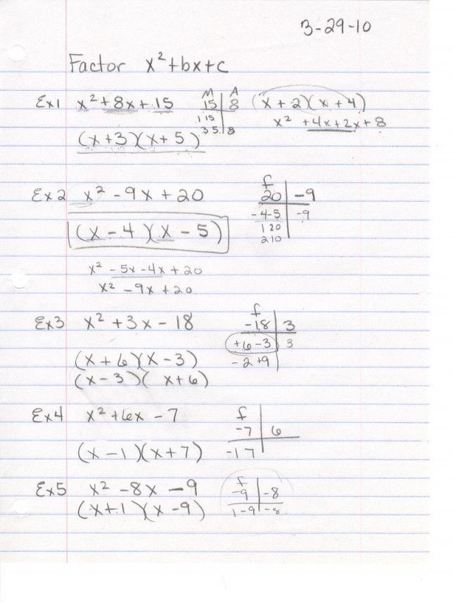 worksheet-factoring-trinomials-answers